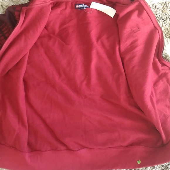 Marc Echo Red Zippered Hoodie Jacket - Picture 3 of 6